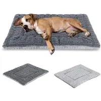 OEM Lit pour chien lavable, coussin en mousse à mémoire de forme, gris, XL, 100 x 80 cm