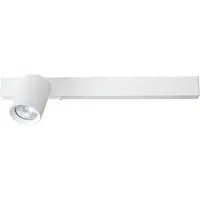Eko-Light Applique murale moderne blanche gauche, bande LED à couleur variable, 5 W, avec spot réglable, 1 x GU10, pour lire dans la chambre à coucher, MAGNET Milagro