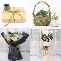 OEM Corde en jute avec des feuilles, 20 m, feuilles artificielles, décoration