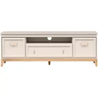 AX Living TV Meuble TV Nymphen Cashmere 75 pouces 1 tiroir 2 portes MDF chene