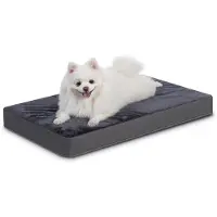 OEM Tapis orthopédique pour petits chiens, fond en similicuir imperméable, tapis pour l'intérieur et l'extérieur, tapis pour chien, coussin pour chien, 58 x 43 x 7 cm, gris foncé