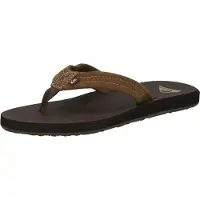 Quiksilver Sandales pour homme CARVER SUEDE CORE, pointure : 44, couleur : marron 1
