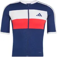 Adidas T-Shirt fonctionnel bleu foncé / rouge / blanc