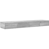 vidaXL Tiroirs de lit avec tiroir Sonoma gris 160 x 36.5 x 16.5 cm