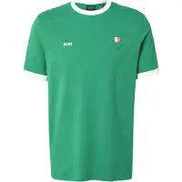 BOSS pour homme. 50562134 T-shirt avec drapeau (S), Casuel, Vert, Manche courte, Le coton biologique