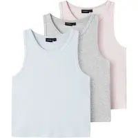 LMTD Haut bleu clair / gris clair / rose pastel