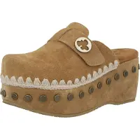 Mou pour femme. MU.SW611001A Sabots en cuir marron (39), 5 à 8 cm, Aucun, Casuel