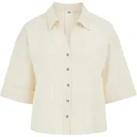 We fashion Chemisier jaune clair / blanc