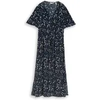 Tom Tailor Robe-chemise bleu marine / blanc