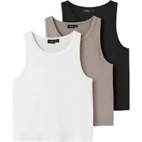 LMTD Haut beige foncé / noir / blanc