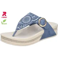 Rieker Sandales V146514 V14 pour femmes, couleur bleu, modèle décontracté