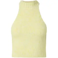 Pieces Tops en tricot 'PCSoftcrush' jaune / blanc