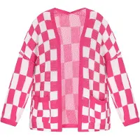 MyMo ROCKS Cardigan rose / blanc