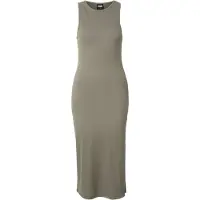 Urban Classics Robe longue de - Robe Côtelée Dos Nageur - XS - XL - pour Femme - olive - Taille L