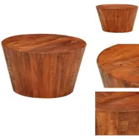 vidaXL Table basse Ø 52x30 cm bois massif mangue - Tables basses