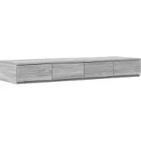 vidaXL Tiroirs de lit avec tiroir Sonoma gris 120 x 36.5 x 16.5 cm