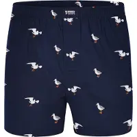 Happy Shorts Boxers 'Motive' bleu foncé / orange / blanc