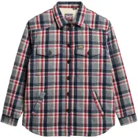 Superdry pour femme. W4010431A Surchemise Borg Check multicolore (XL), Casuel, Coton, Manche longue