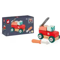 Janod Brico'Kids - Kit de construction chariot avec chat - Jouets en bois