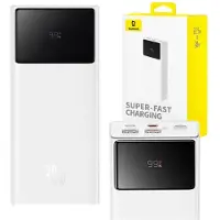 Baseus Batterie externe Star-Lord Digital, écran, capacité 20 000 mAh, 30 W, 2 ports USB ; 1 port USB Type-C, sortie totale 5 V/3 A, blanc, « P10022904213-00 » - 6932172635657