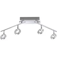 Paul Neuhaus Plafonnier à LED en aluminium, 4 flammes, IP44, orientable, 3000 lumens