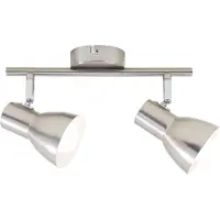 Briloner Plafonnier Spot LEUCHTEN CUP, 25 W, IP20, nickel mat, métal, excl. 2x E14, 27,5 x 8 x 15 cm
