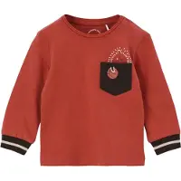 s.Oliver T-Shirt rouge rouille / noir / blanc