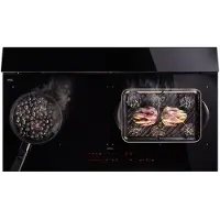 Falmec Brera 75 Noir Intégré 75 cm Plaque avec zone à induction 4 zone(s) Hotte intégrée