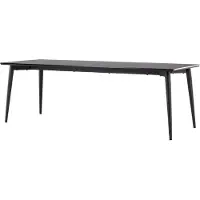 Furnlux Classic FURNLUX Table à manger Ellis Black 85cm / Hauptfarbe : Schwarz / Abmessungen : 85 x 230 x 75 cm