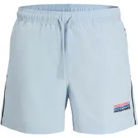 Jack & Jones Shorts de bain 'JPSTMAUI SUNRISE' bleu pastel / noir