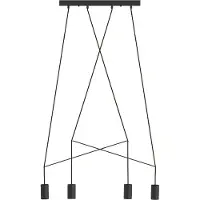 Lyora Lustre IMBRIA noir 4xGU10x35W en métal, dimensions : 130x90x50 cm, IP20, Lighting