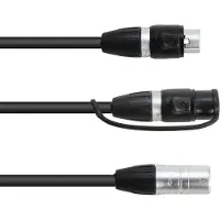 Eurolite Adapterkabel DMX IP XLR 3pol(M)/2xIP XLR 3pol(F) (30227869)