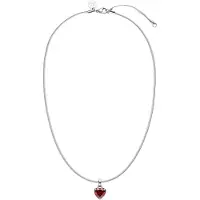 Purelei Chaîne 'Sleeky Red Heart' rouge rubis / argent
