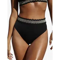 Lipsy Bas de bikini noir / argent