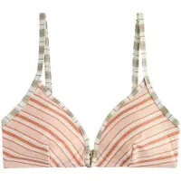 Next Hauts de bikini kaki / corail / blanc