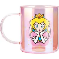 Paladone Tasse Princess Peach Iridescente Verre, Tasse, Rose