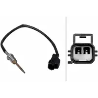 Hella Capteur de température des gaz d'échappement à visser, 2 broches, , pour notamment le FORD TRANSIT