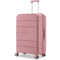Sc SKYCASES Urban Adventurer - Valise de voyage moyenne - Verrouillage par numéro - 44x27x66cm - 78L - Valise de voyage avec verrouillage de valise - Roues pivotantes - Rose V2