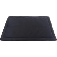 OEM Lit pour chien moelleux, chaud et antidérapant, 74 x 53 cm, noir