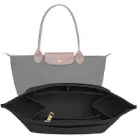 OEM Organiseur de sac à main en cuir noir avec pochette pour grands sacs fourre-tout
