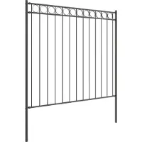 vidaXL Élément de clôture ASSEN, 170 x 170 cm, acier, gris