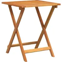 vidaXL Table de jardin Nature 60 x 60 x 72 cm en bois massif d'acacia
