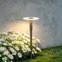 Doporro Lampe LED sur Pied Extérieure 6W avec LED Lampe Jardin Étanche IP65 3000K Light Extérieure Gris 80cm Design StellaeLights
