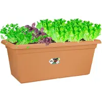 Elho green basics Garten xxl 100cm Übertopf - mild tonrot