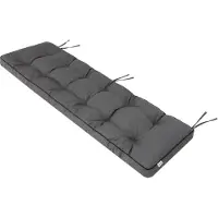 Hobbygarden Coussin pour banc de jardin "Etna" 150×50 cm - 8 cm d'épaisseur, tissu Oxford, hydrofuge, avec bandes de fixation |