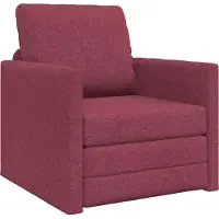 vidaXL Canapé-lit , rouge vin, 74 x 77 x 81 cm, tissu