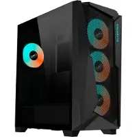 Gigabyte C301 Glass - Tour milieu - E-ATX - panneau latéral avec fenêtre (verre trempé) - pas d'alimentation (ATX) - noir