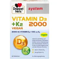 Queisser Pharma GmbH & Co. KG system Vitamine D3 + K2 2000 Comprimés, 60 Comprimés