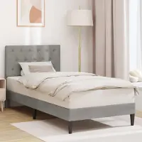 Prolenta Maison Exclusive - Cadre de lit avec tête de lit gris clair 90 x 200 cm, velours