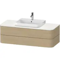 Duravit Happy D.2 Plus Meuble sous-vasque sur console suspendu, 1300x550 mm, 2 tiroirs, pour lavabo pour meuble, HP496207171